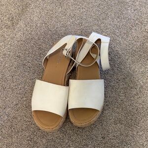 Soda White Ankle-Strap Espadrille Sandals